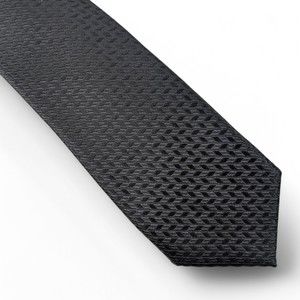 Alfani Men's Solid Geo Texture Tie Necktie Formal Slim 2 3/4" Black $55